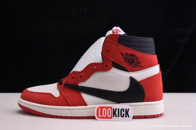 Official Maikesneakers AIR 1 OG CD4487 JORDAN 100(RED) - SCOTT X HIGH TRAVIS RETRO 0807
